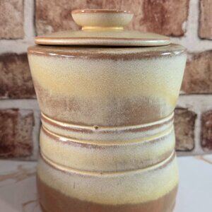 2 Frankoma Pottery Plainsman 26F & 26C Canisters With Lids - RARE from 1950s